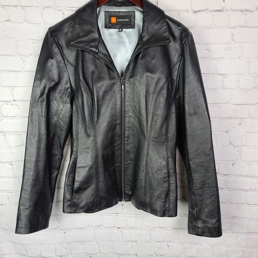 Wilsons Leather Scuba Jacket  Black  W Sz Med.